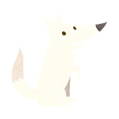 cartoon wolf cub N12