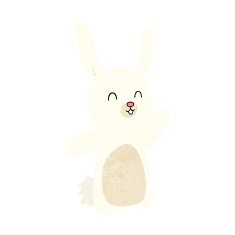 Cartoon happy rabbit N14