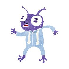 cartoon alien spaceman N22