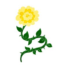 cartoon flower N407