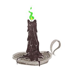 cartoon spooky dribbling candle N6