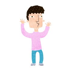Cartoon Anxious Man N15