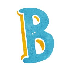 Cartoon Letter B N21