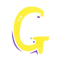 cartoon letter g N15
