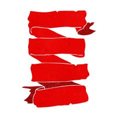 cartoon heraldic scroll banner N10