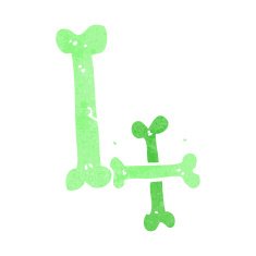 cartoon halloween bone number N93