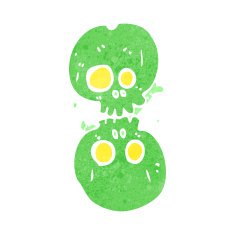 cartoon halloween bone number N97