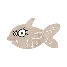 cartoon happy goldfish N6