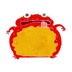 cartoon funny frog N18