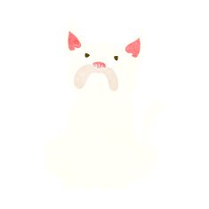 cartoon grumpy little dog N11