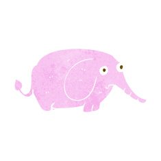 cartoon sad little elephant N9