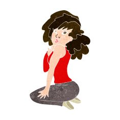 cartoon woman posing N32