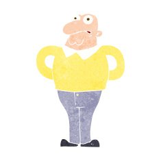 cartoon worried man N98