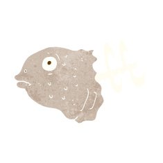 cartoon fish head N11