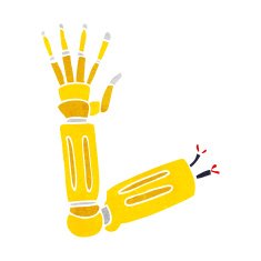 Cartoon Robot Arm N29