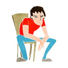 cartoon dejected man N9