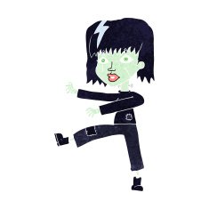 cartoon zombie girl N12