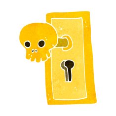 cartoon spooky door knob N9