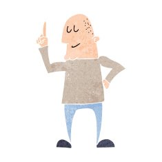 Cartoon Man Pointing Finger N10