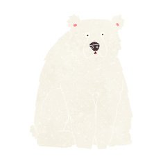 cartoon funny polar bear N6