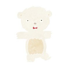cartoon shocked polar bear cub N3