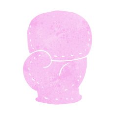 cartoon pink boxing glove N7