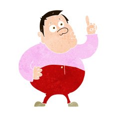 Cartoon Man Asking Question N79