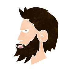 Cartoon Man With Beard N16