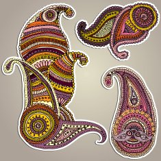 Set of paisley