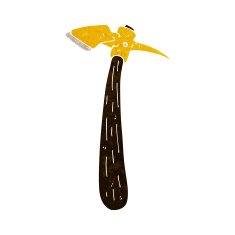 Cartoon Pick Axe N13
