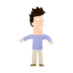 cartoon confused man N59