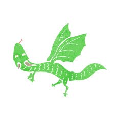 cartoon little dragon N11