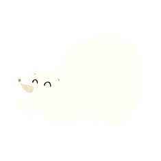 cartoon stretching polar bear N3