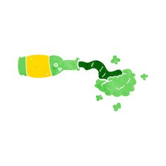 cartoon spilled green potion N3