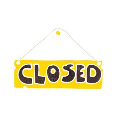 cartoon closed shop sign N9