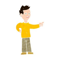 cartoon shocked boy pointing N9