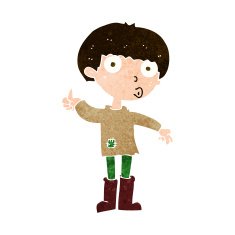 cartoon boy asking question N25