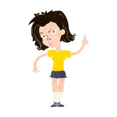 cartoon woman with idea N236