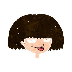 cartoon mean female face N9