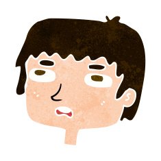 cartoon unhappy face N17