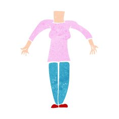 cartoon female body (add photos or mix and match cartoons) N225
