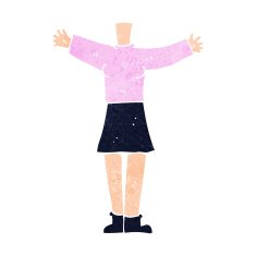cartoon female body (add photos or mix and match cartoons) N228