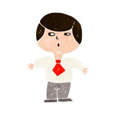 cartoon shocked boy N29