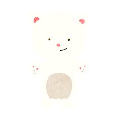 Cartoon Polar Bear Cub N44