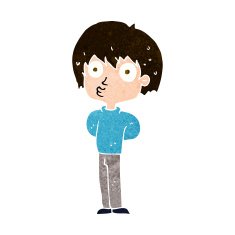 cartoon impressed boy N9