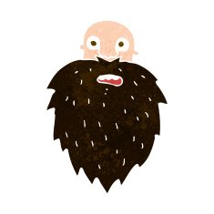 cartoon bearded man N53