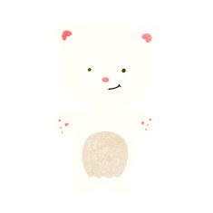 cartoon happy polar bear N6