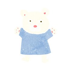 cartoon cute polar bear N37