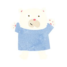 cartoon cute polar bear N38