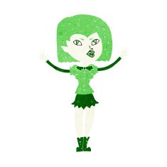 Cartoon Vampire Girl N221